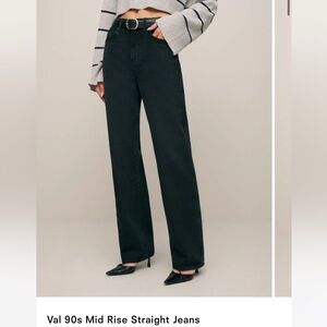 REFORMATION Val 90s Mid Rise Straight Jeans in Vana Size 26 NWT